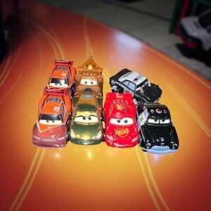 Disney Pixar Die Cast Mini Racers  APB Police Car Mator Mcqueen Tim Miguel B9